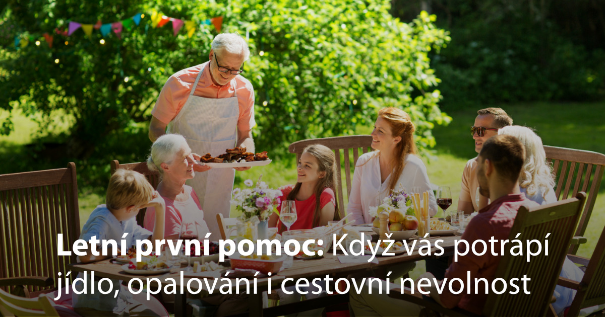 Letní první pomoc Když vás potrápí jídlo, opalování i cestovní nevolnost